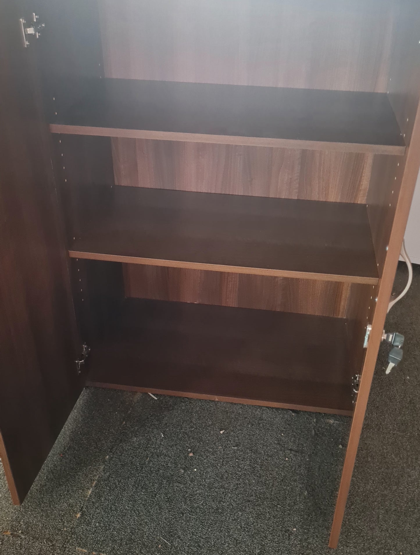 Wooden Storage cupboard, Dark Brown, 108cm High