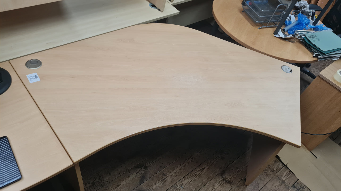 Desk, Wooden, Radial, 208cm x 108cm