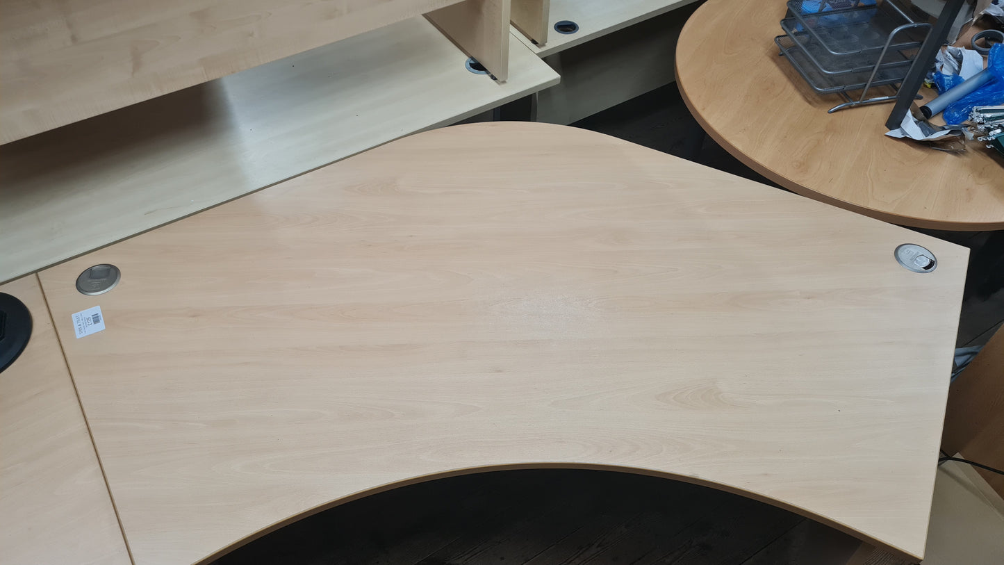 Desk, Wooden, Radial, 208cm x 108cm