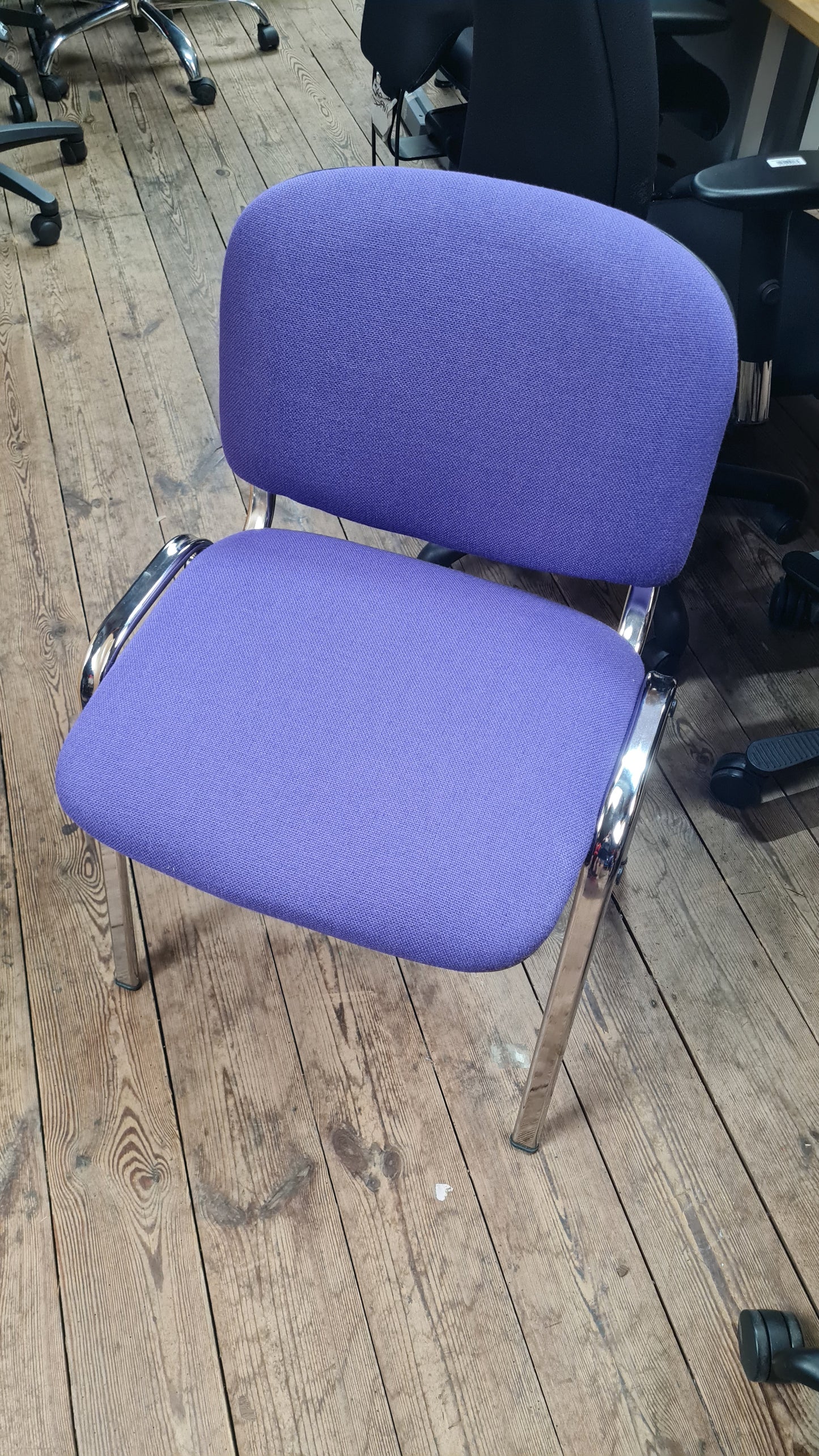 Purple Upholstered Stacking Chair