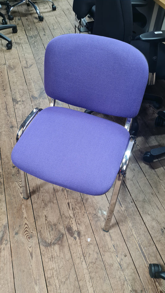 Purple Upholstered Stacking Chair