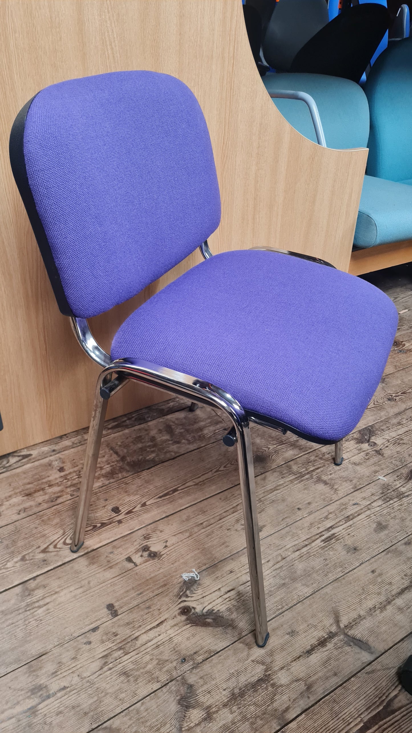 Purple Upholstered Stacking Chair