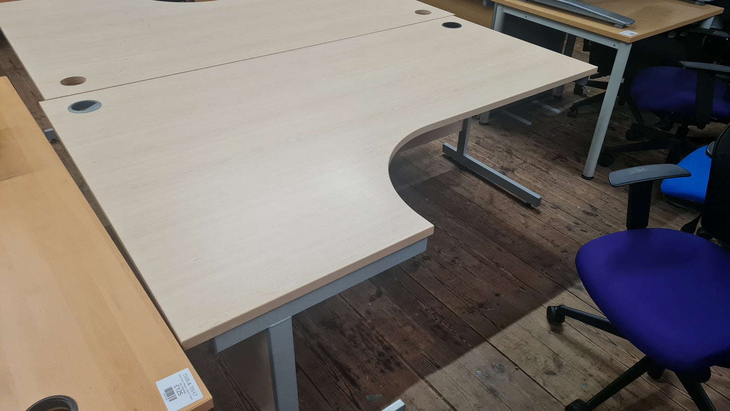 Desk, Wooden, Radial, 180cm x 120cm