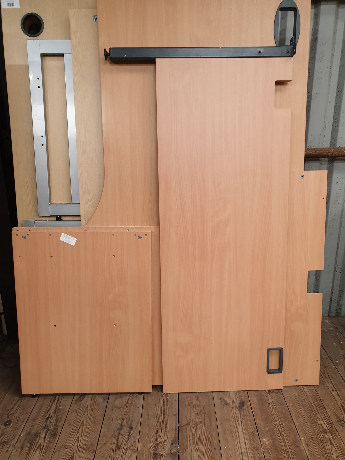 Desk, Wooden, Radial 160cm x 120cm