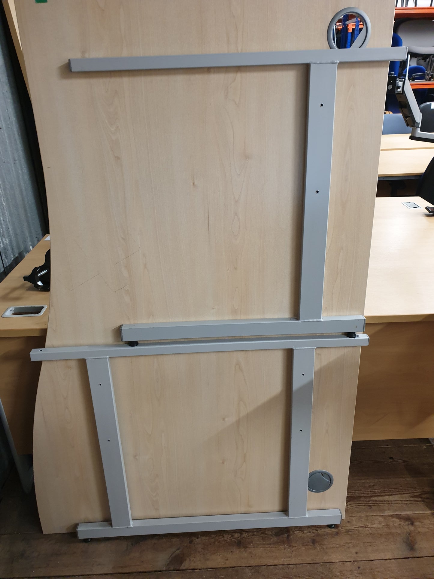 Wave Desk, Light Wooden, 160cm x 100cm