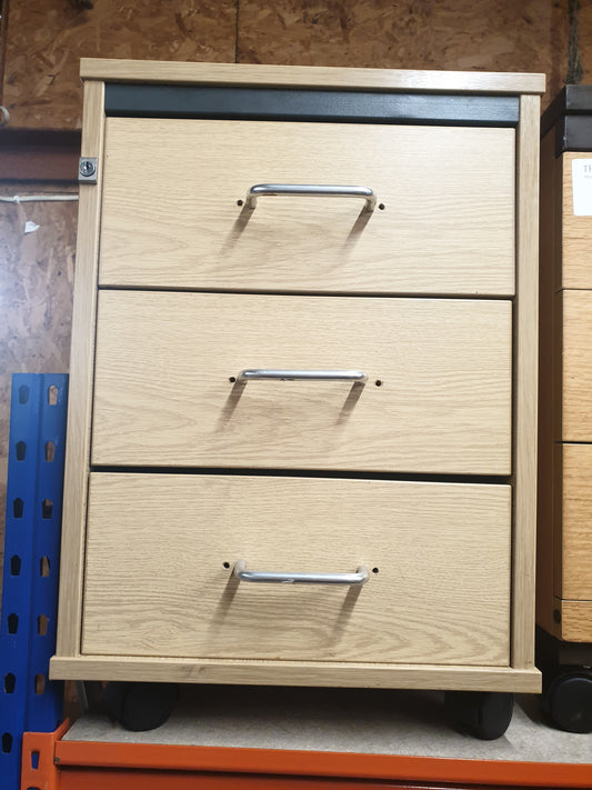 Wooden pedestal 3 drawers