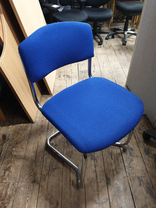 Blue Upholstered Stacking Chair
