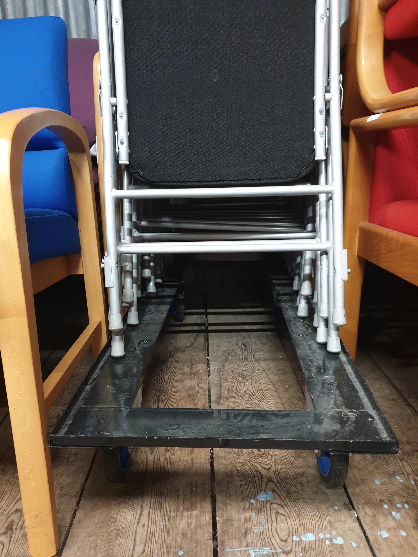 Black Padded Folding Chairs