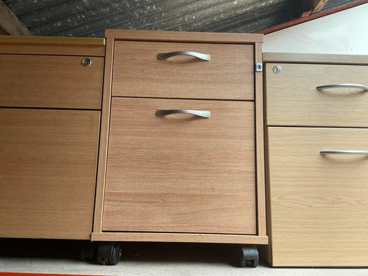 Wooden pedestal 2 drawers