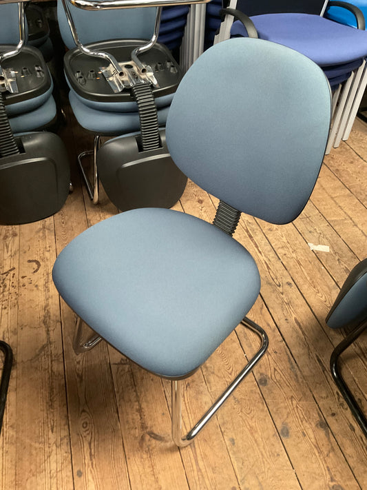 Conference Waiting Chair Blue or Red fabric