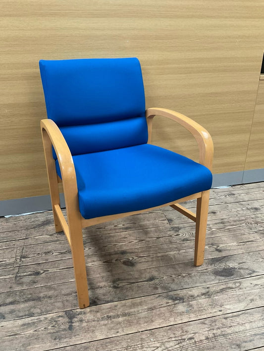 Blue waiting room chair