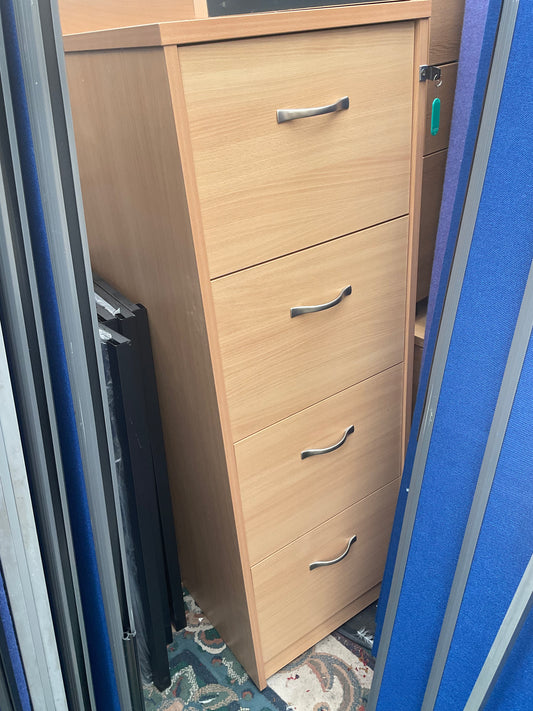 4 drawer wooden filing cabinet
