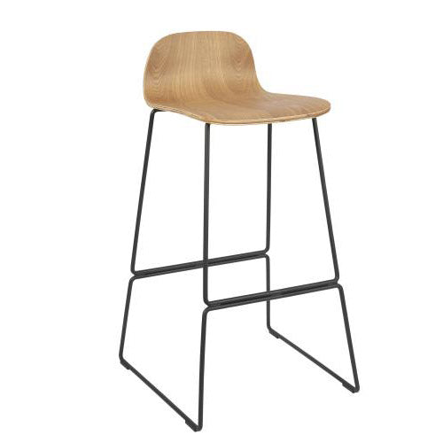 Northcott Stool with Black Metal Sled Base