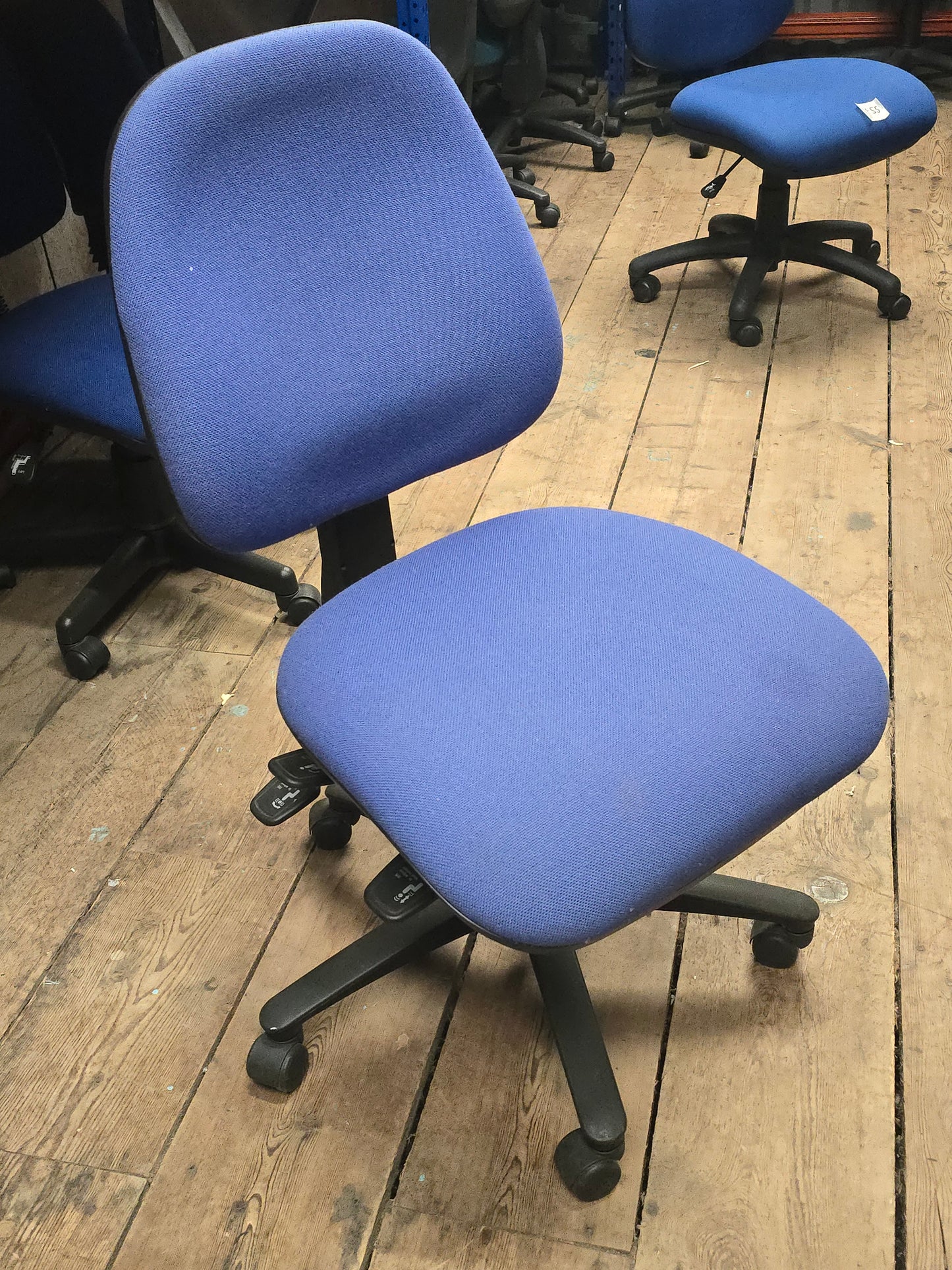 3 Lever Office Chair Blue