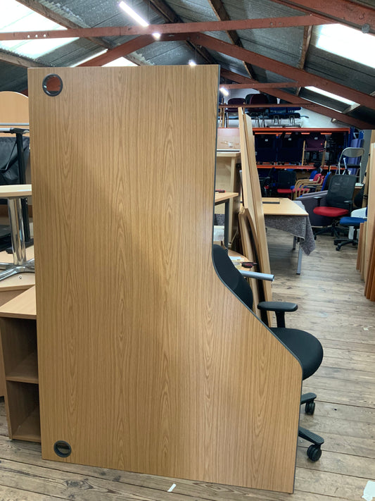 Desk, Wooden, Radial 180cm x 120cm