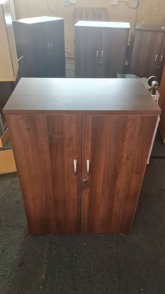 Wooden Storage cupboard, Dark Brown, 108cm High