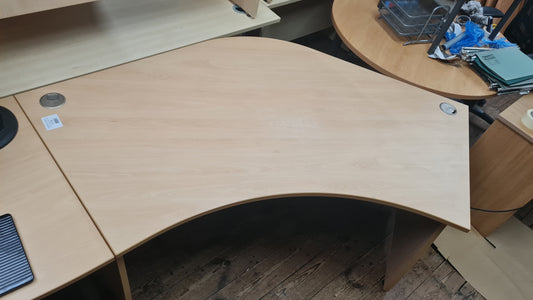Desk, Wooden, Radial, 208cm x 108cm