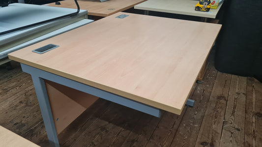 (Damaged), Desk, Straight, Wooden, 100cm by 80cm