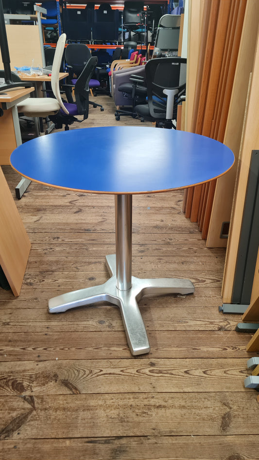 Table, Blue, Circular 80cm Diameter