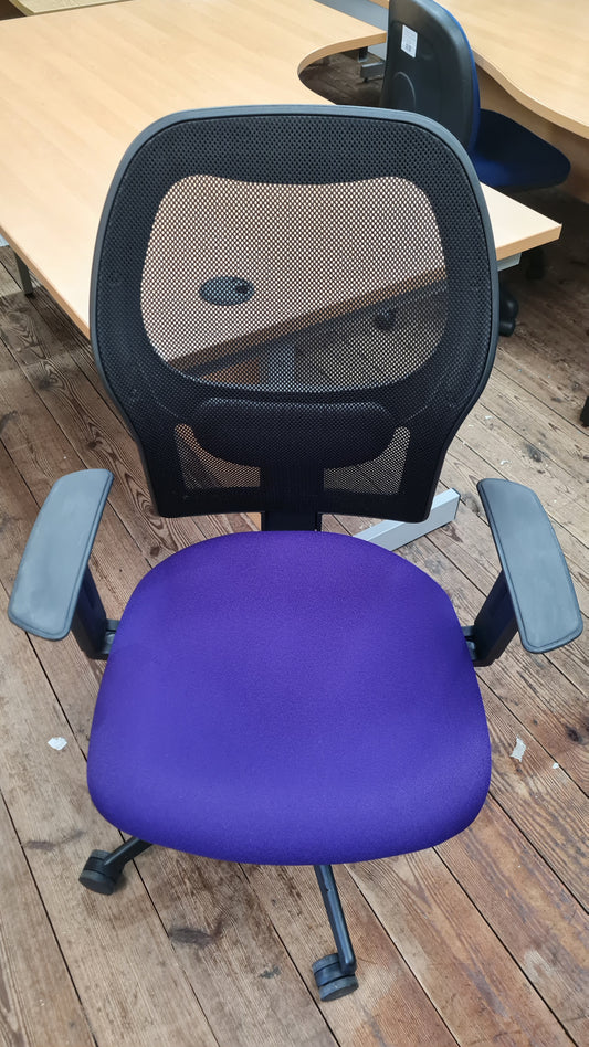 Verco "Task Chair" With Mesh Back, Purple