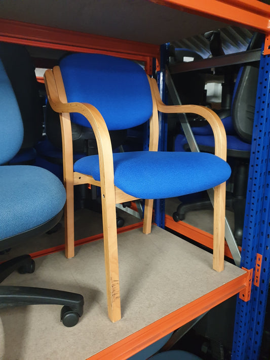 Blue waiting room chair