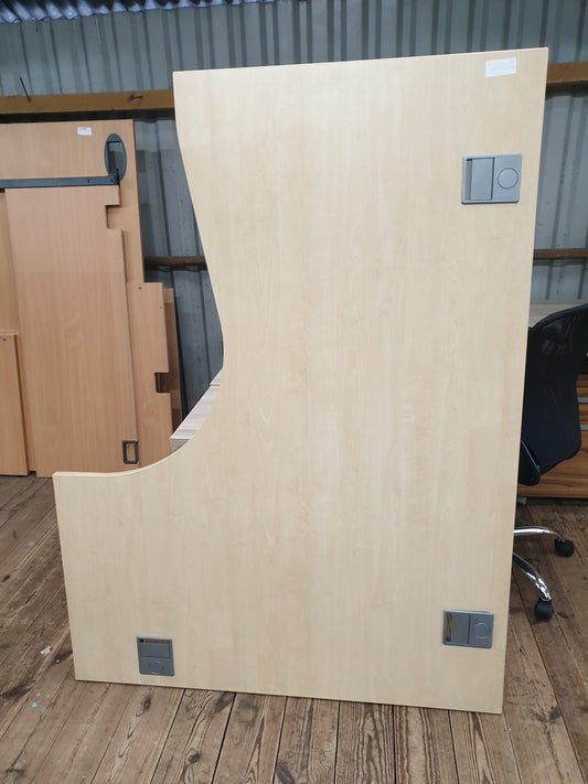 Desk, Wooden, Radial 160cm x 120cm