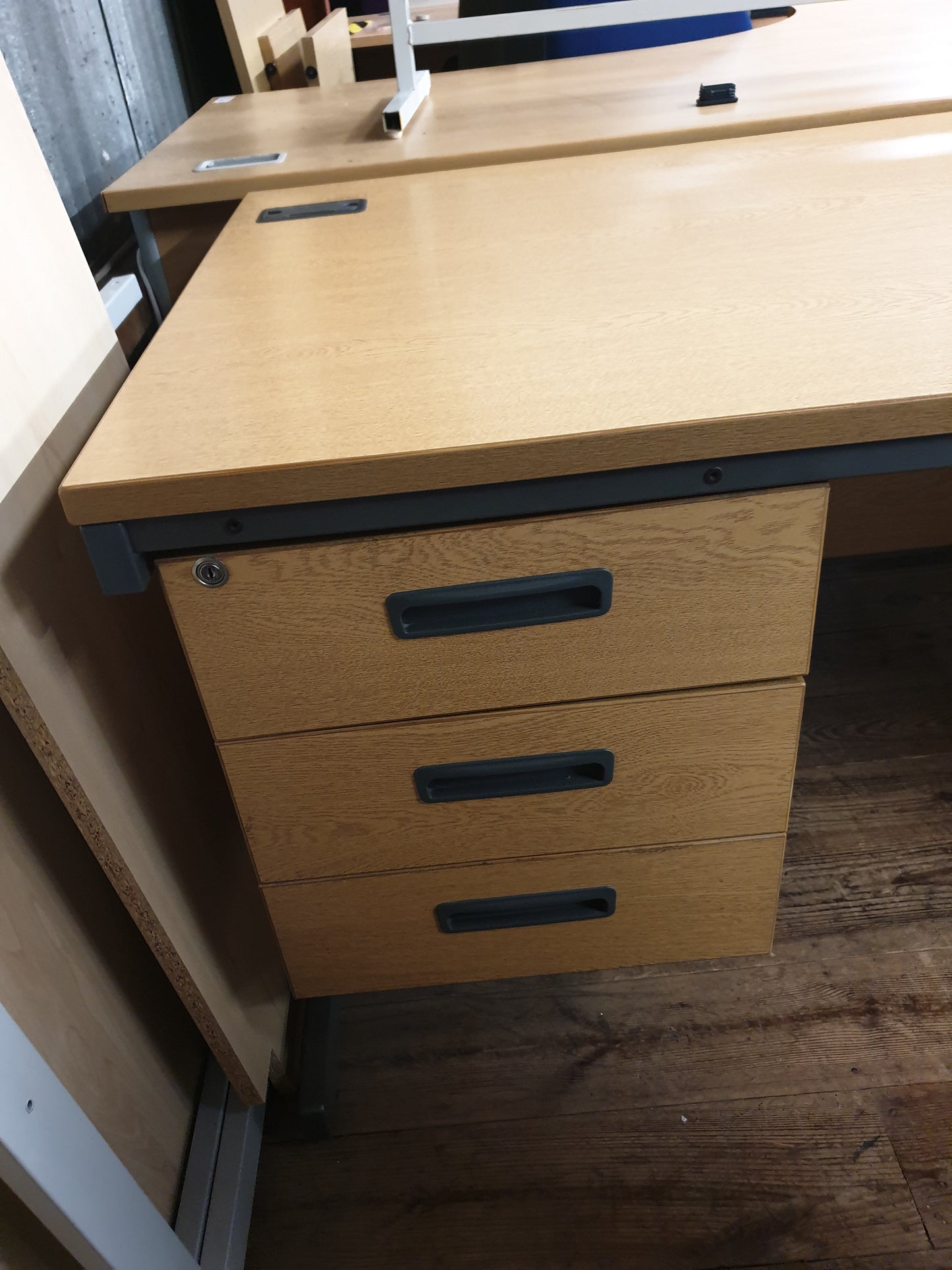 Desk with 2 sets drawers, Wooden, 150cm