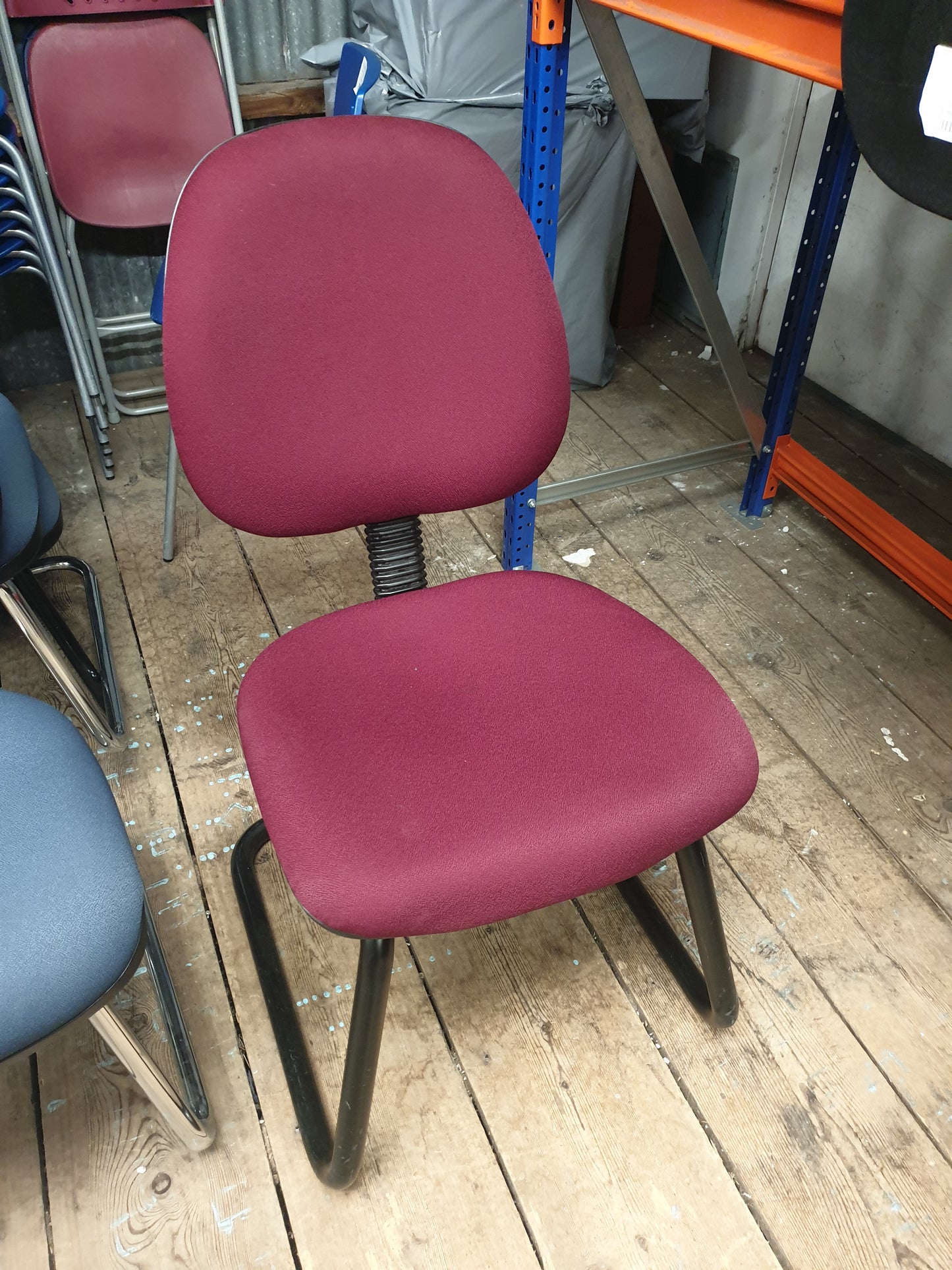 Conference Waiting Chair Blue or Red fabric