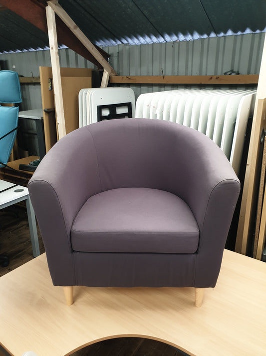 Tub Chair Blue Grey
