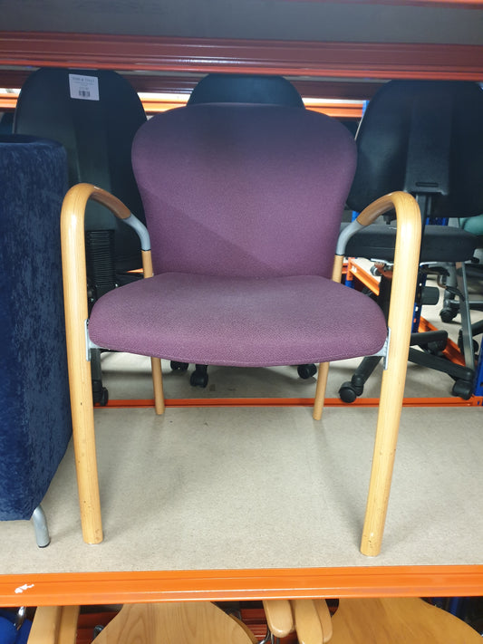 Purple Upholstered Stacking Chair