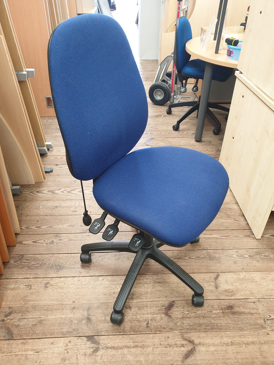 3 Lever Office Chair Blue