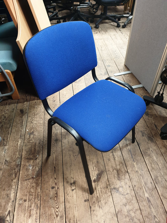 Blue Upholstered Stacking Chair