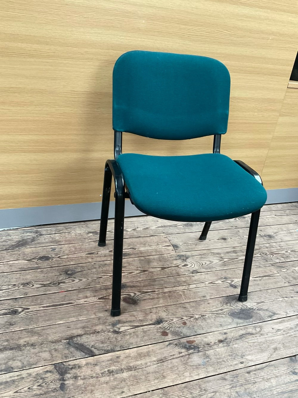 Green Upholstered Stacking Chair