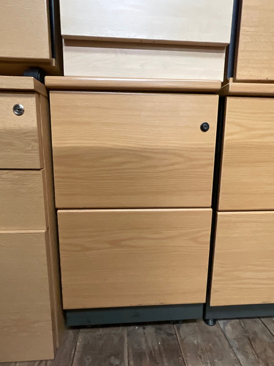 Wooden pedestal 2 drawers
