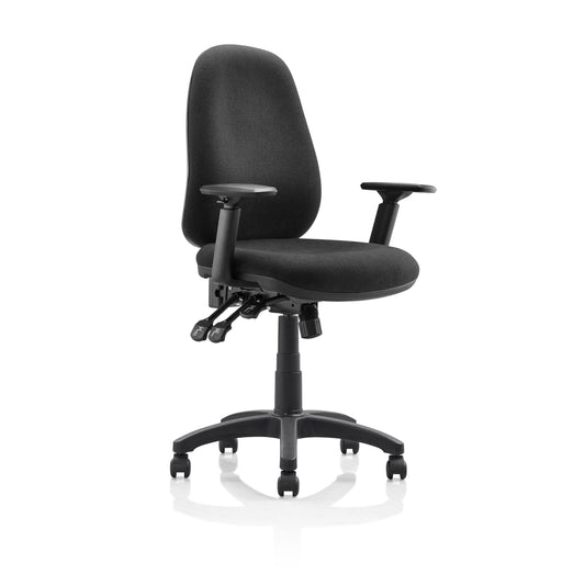 Meyer Operator Chair with Seat Slide Black Fabric