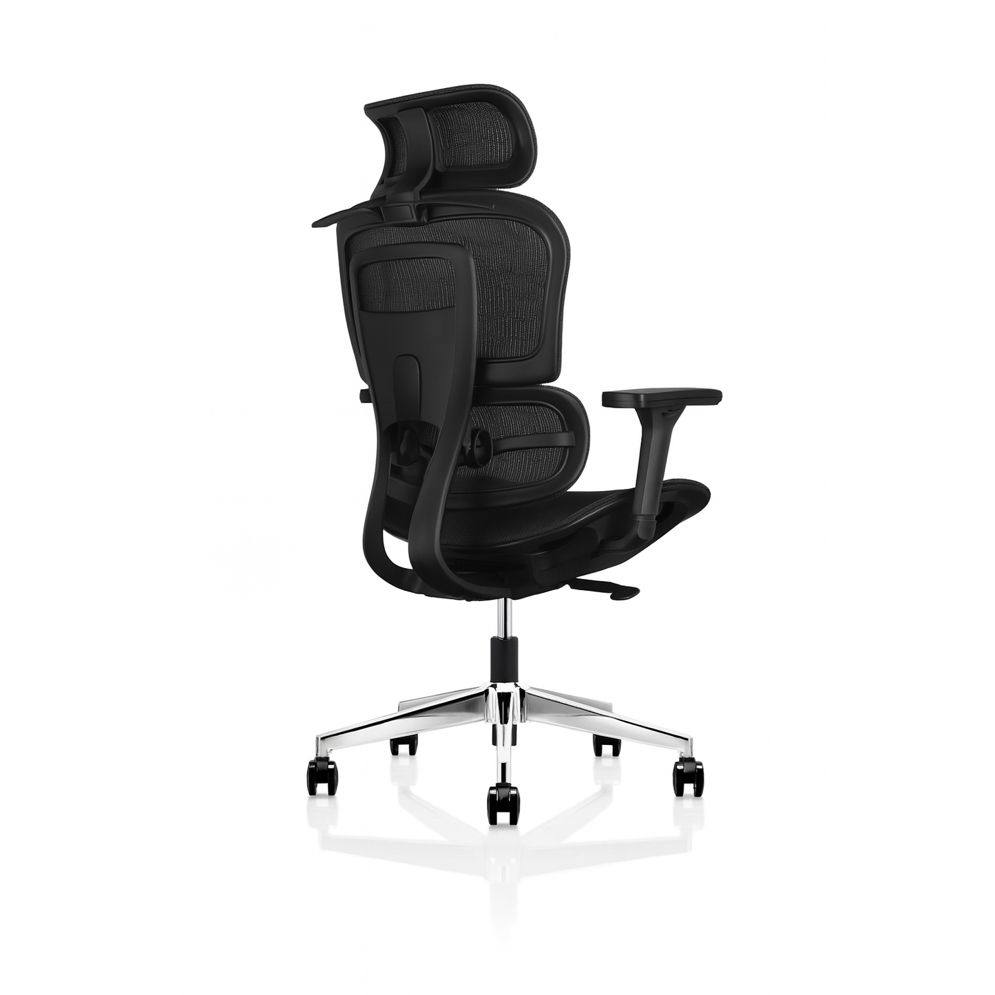 Rolleston Mesh Back Operator chair with Headrest and Black Mesh Seat