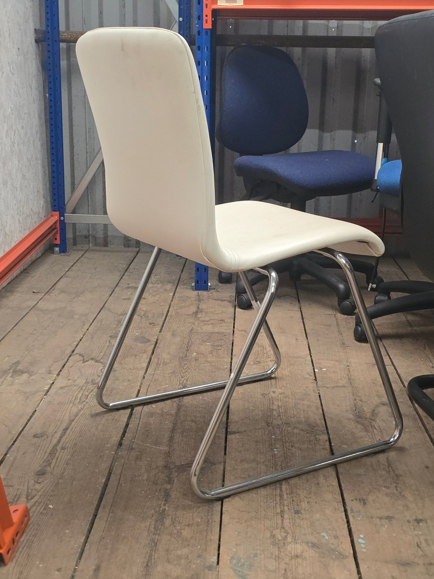 Meeting Chair White Leather