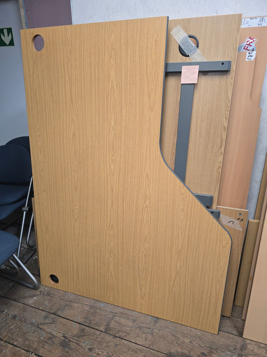 Desk, Wooden, Radial 160cm x 120cm