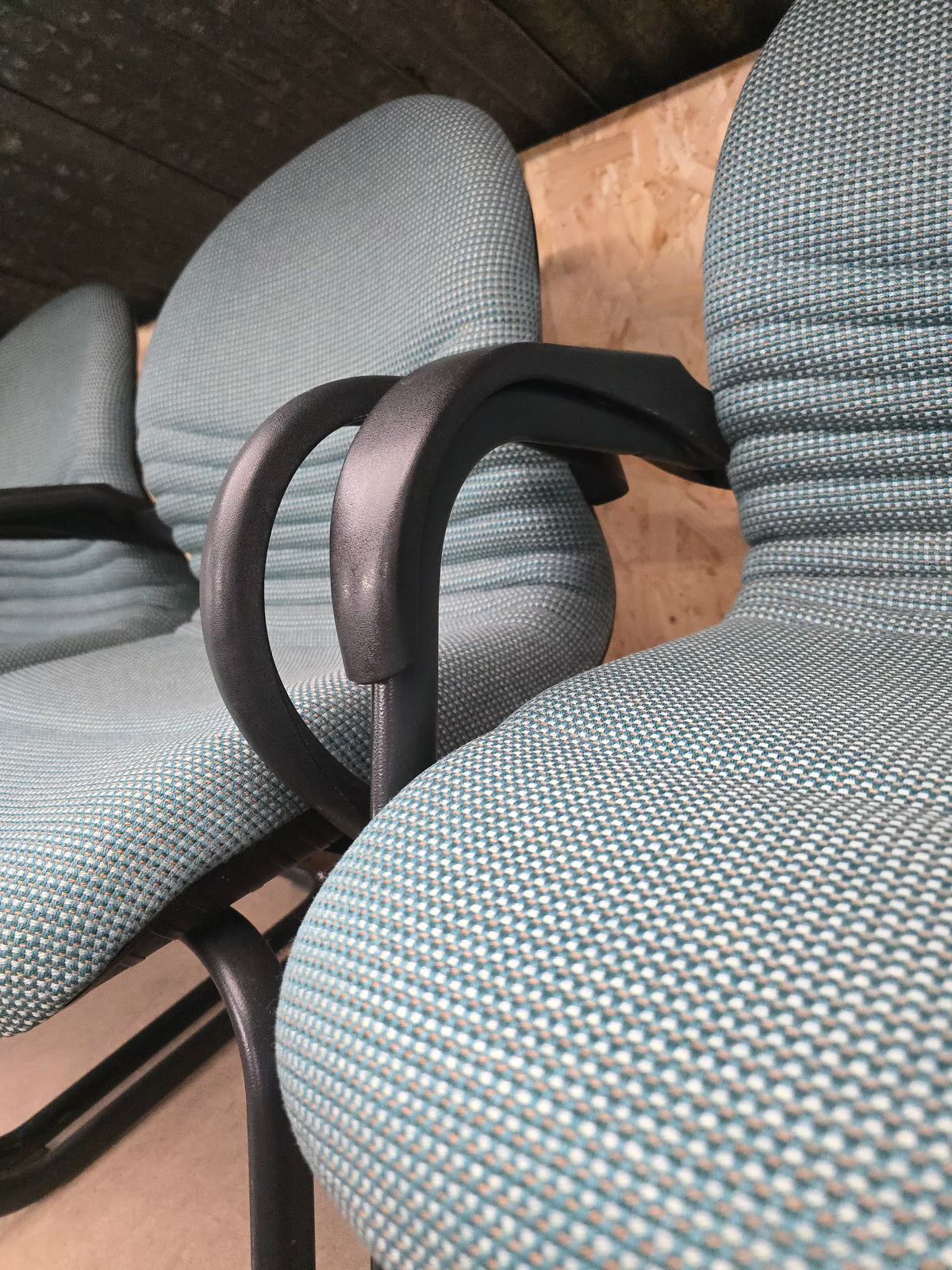 Grey waiting room chair