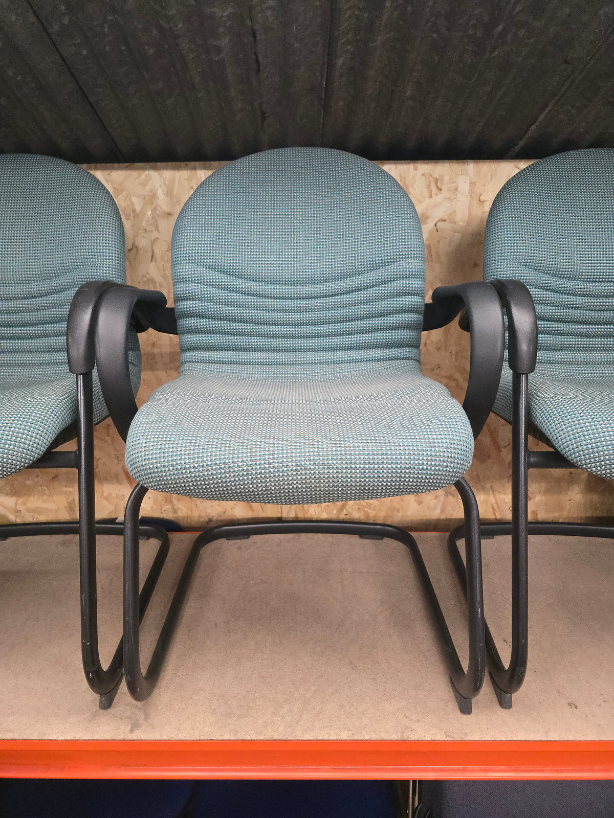 Grey waiting room chair