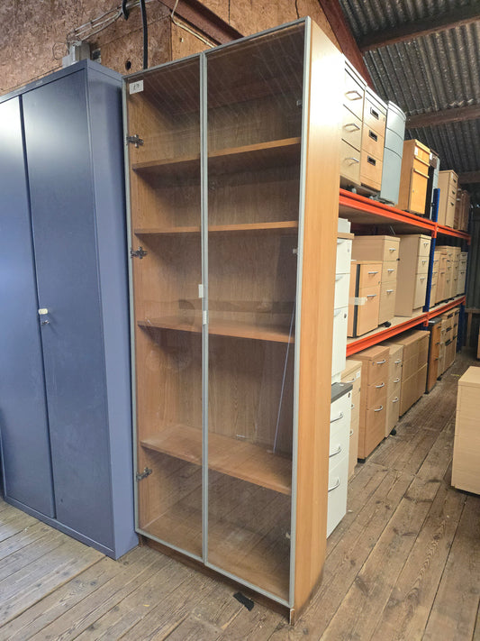 Glass door cupboard, 202cm High