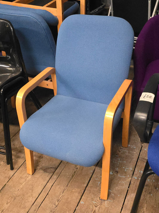 Blue waiting room chair