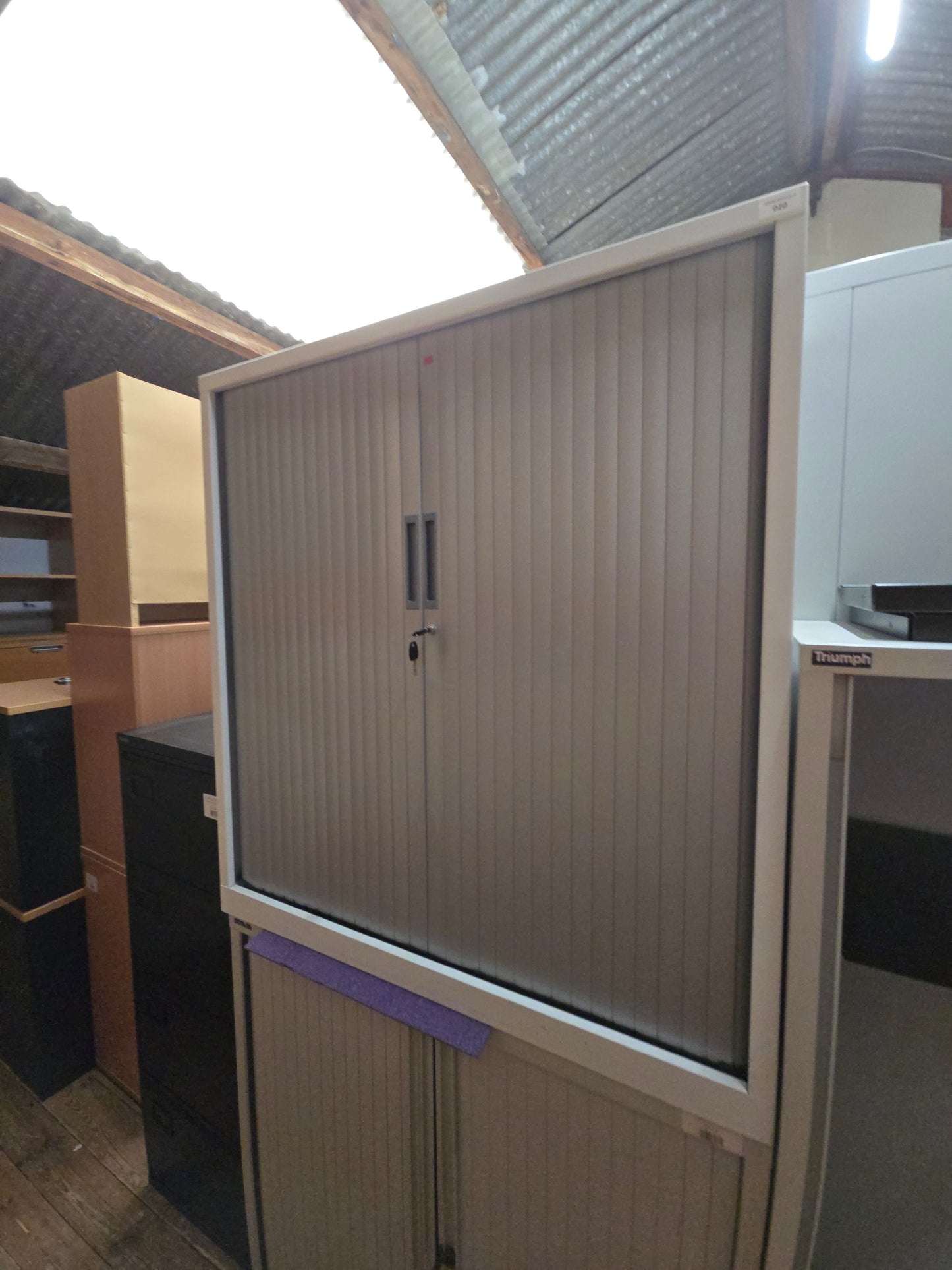 2 Door Tambour Storage Unit