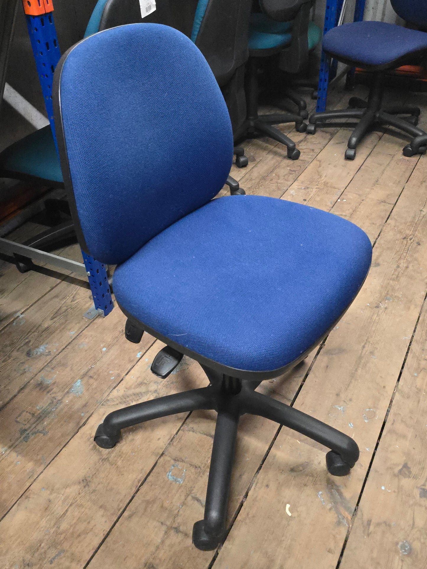 2 Lever Office Chair Blue LowBack