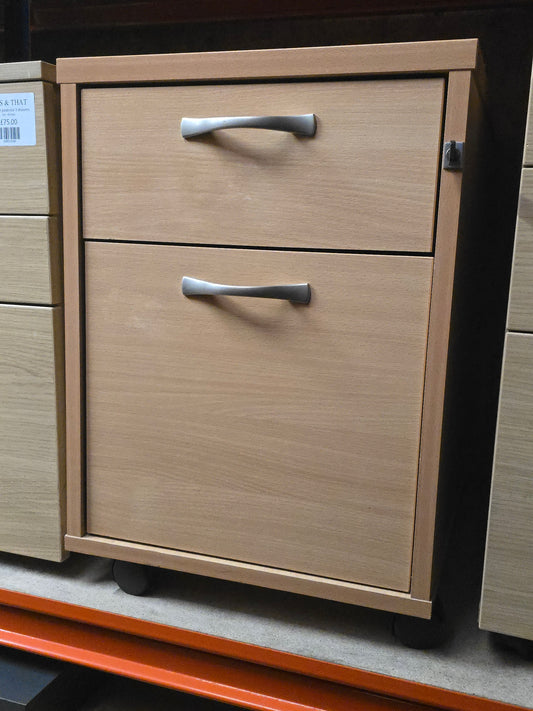 Wooden pedestal 2 drawers
