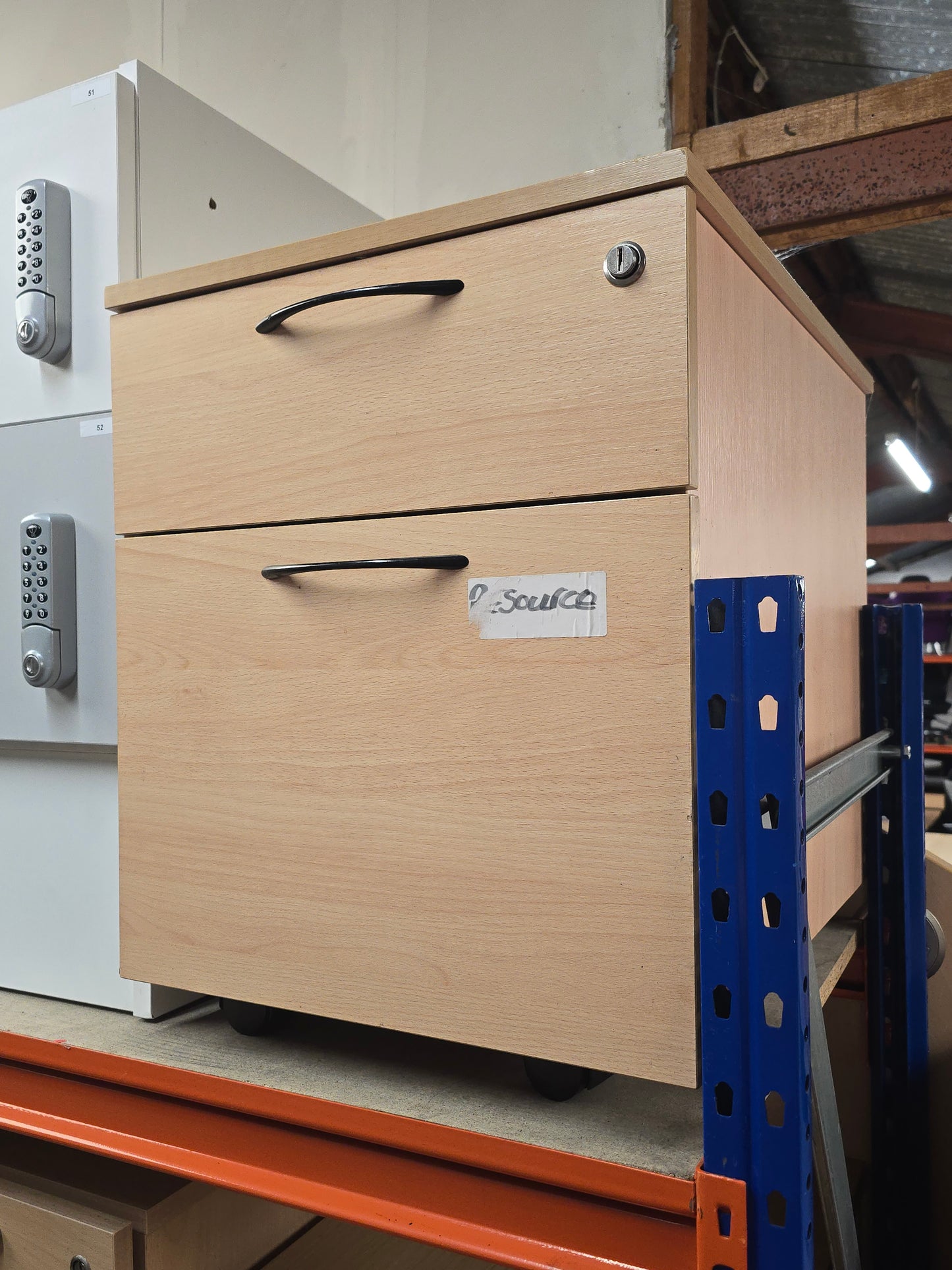 Wooden pedestal 2 drawers