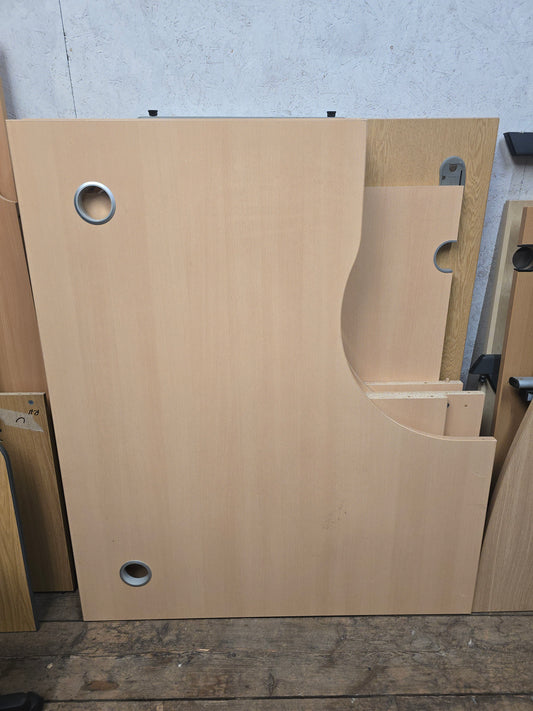 Desk, Wooden, Radial 140cm x 120cm
