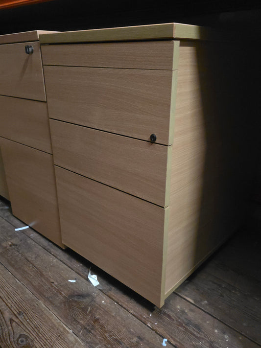 Wooden pedestal 4 drawers